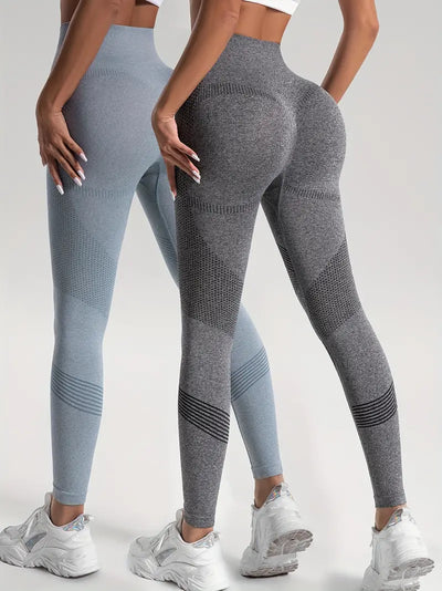 Dahlia - 2pcs feste Farbe High-Stretch Fitness Yoga Sport Leggings