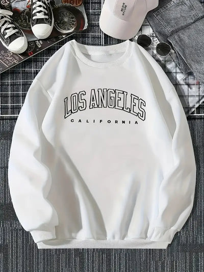 Sweatshirt mit Los Angeles-Uni-Aufdruck für den Herbst