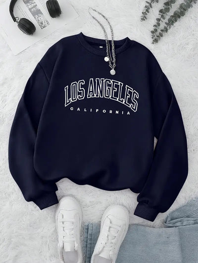 Sweatshirt mit Los Angeles-Uni-Aufdruck für den Herbst