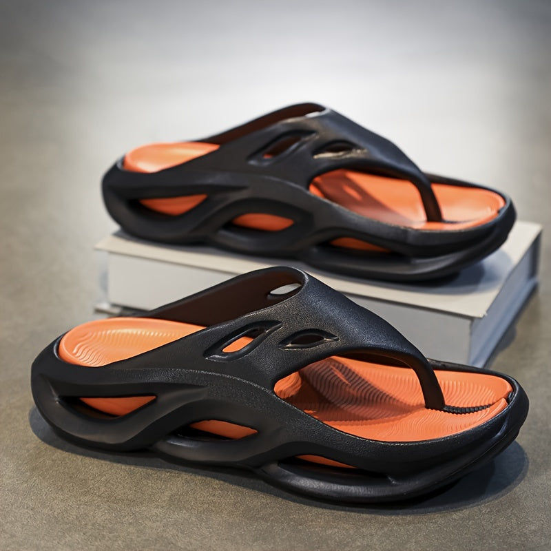 Herren Flip-Flops – Leichte, Rutschfeste Sandalen mit Dicker Sohle