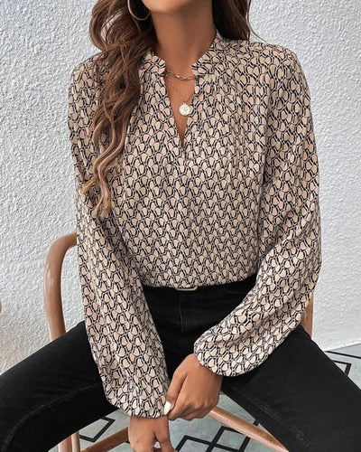 Stil & Komfort Larissa's': Einzigartige Print-Bluse mit Puffärmel