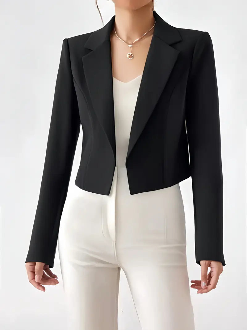 Elegant Damen Blazer, Formelle Einreiher Jacke aus Polyester