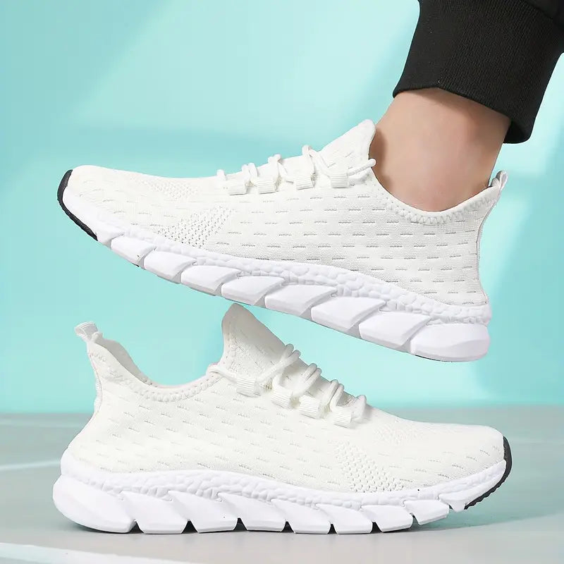 Atmungsaktive Woven Knit Sneakers für Herren – Bequeme Rutschfeste