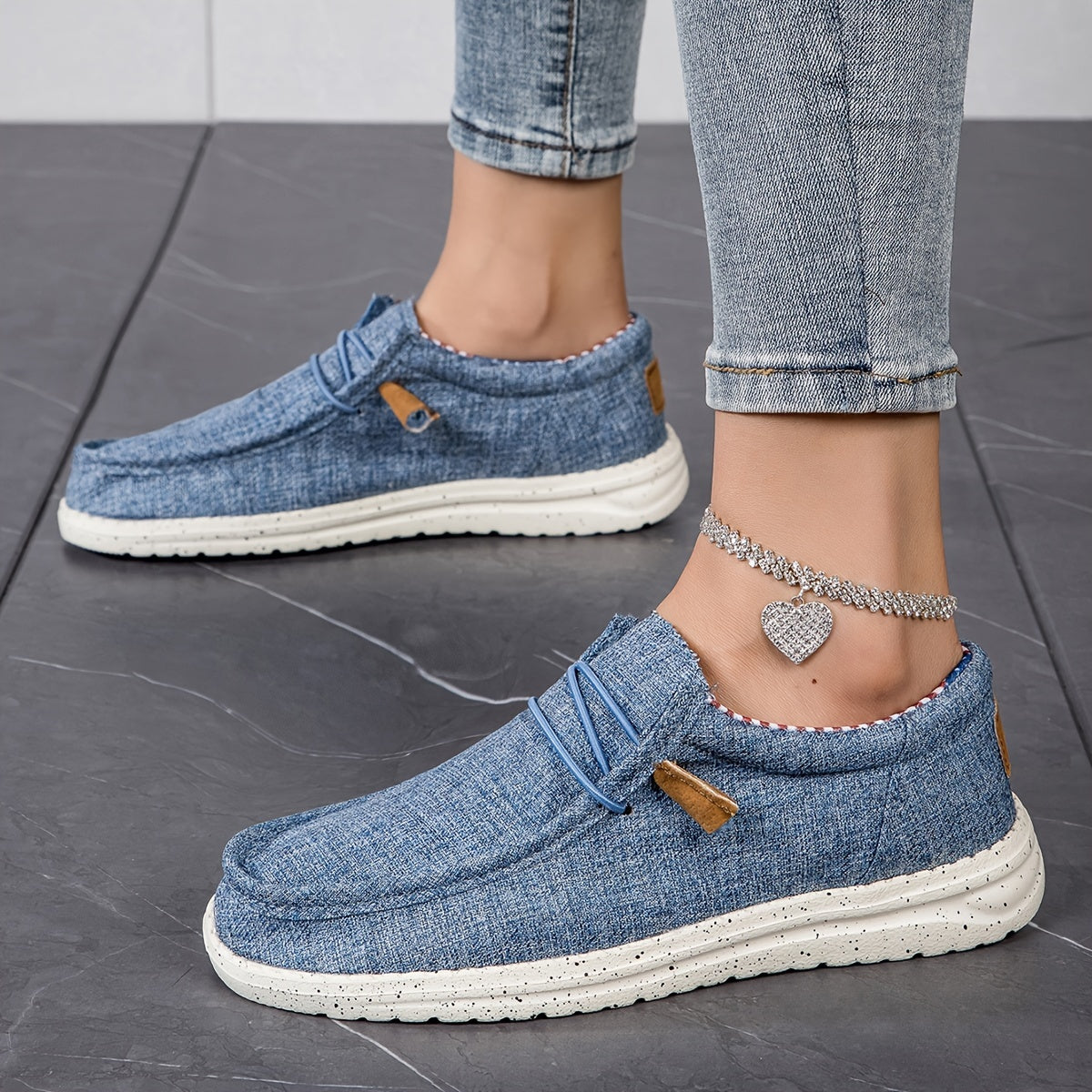 Damen Sommer-Loafer – Leichte Slip-On Schuhe mit Weicher Sohle