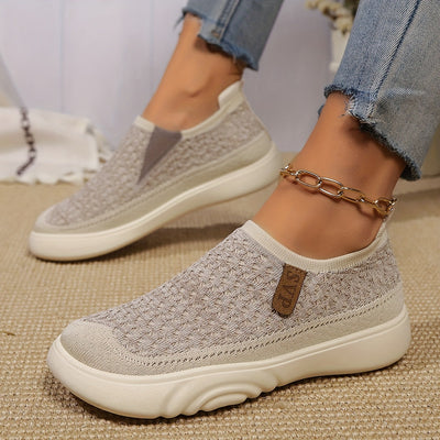 Bequeme Slip-On Schuhe mit Weicher Sohle, Rundzehen-Design für Alle Jahreszeiten