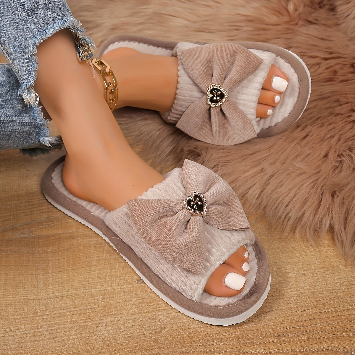 Damen Sommer-Hausschuhe – Weiche, Rutschfeste Slippers mit EVA-Sohle