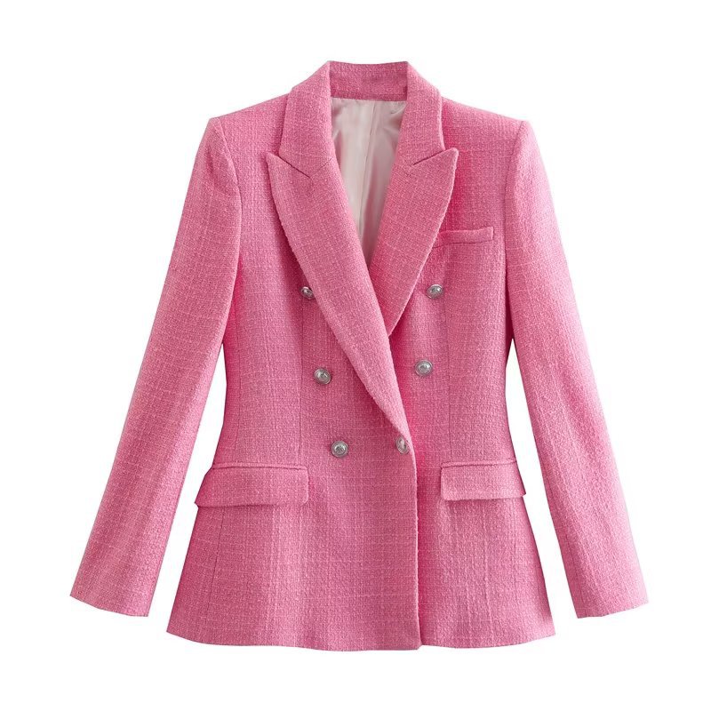 Marmorierter Blazer mit Knopfleiste