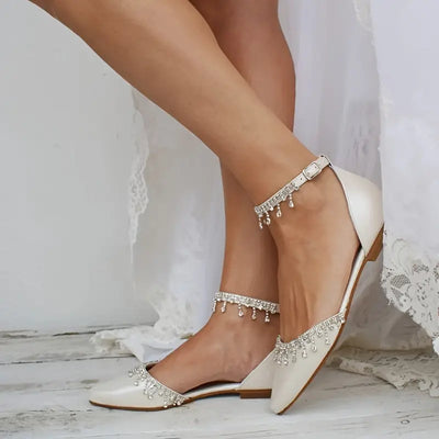 Strass Knöchelriemen Hochzeit Schuhe