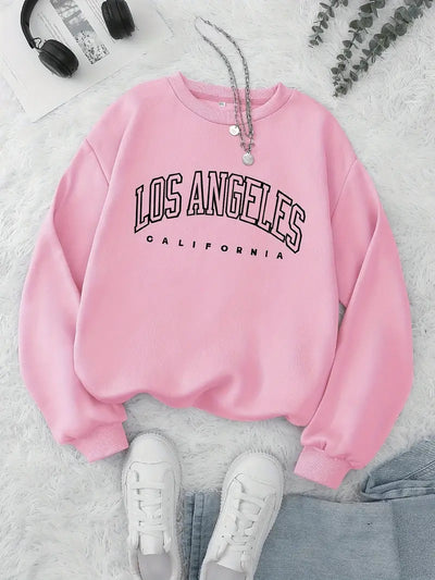 Sweatshirt mit Los Angeles-Uni-Aufdruck für den Herbst