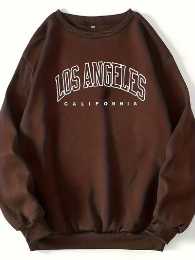 Sweatshirt mit Los Angeles-Uni-Aufdruck für den Herbst