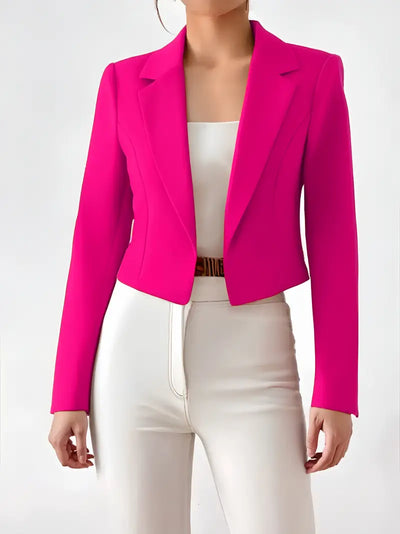 Elegant Damen Blazer, Formelle Einreiher Jacke aus Polyester