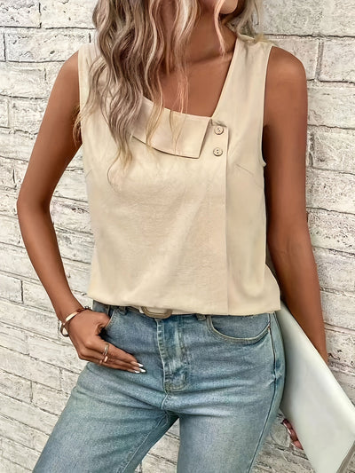 Asymmetrisches ärmelloses Oben lässigSommer Tanktop für Damen