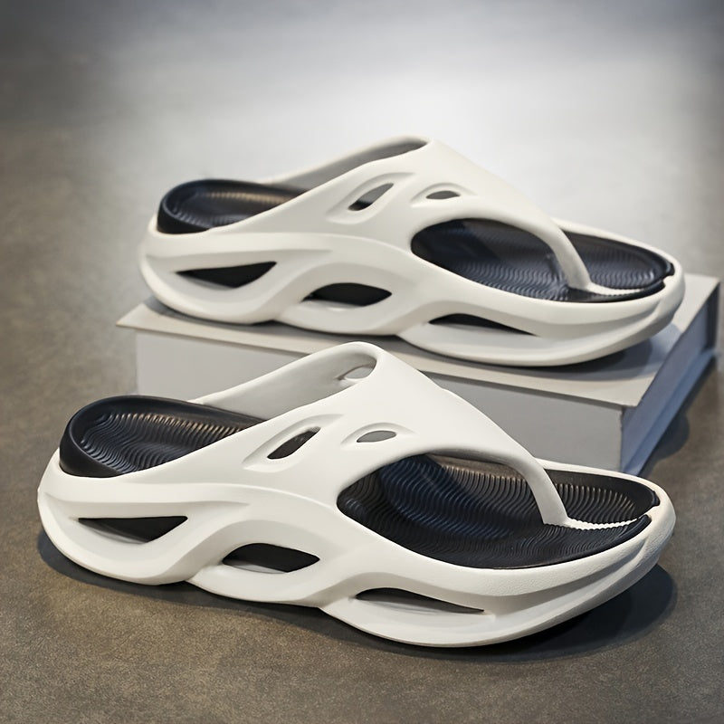 Herren Flip-Flops – Leichte, Rutschfeste Sandalen mit Dicker Sohle