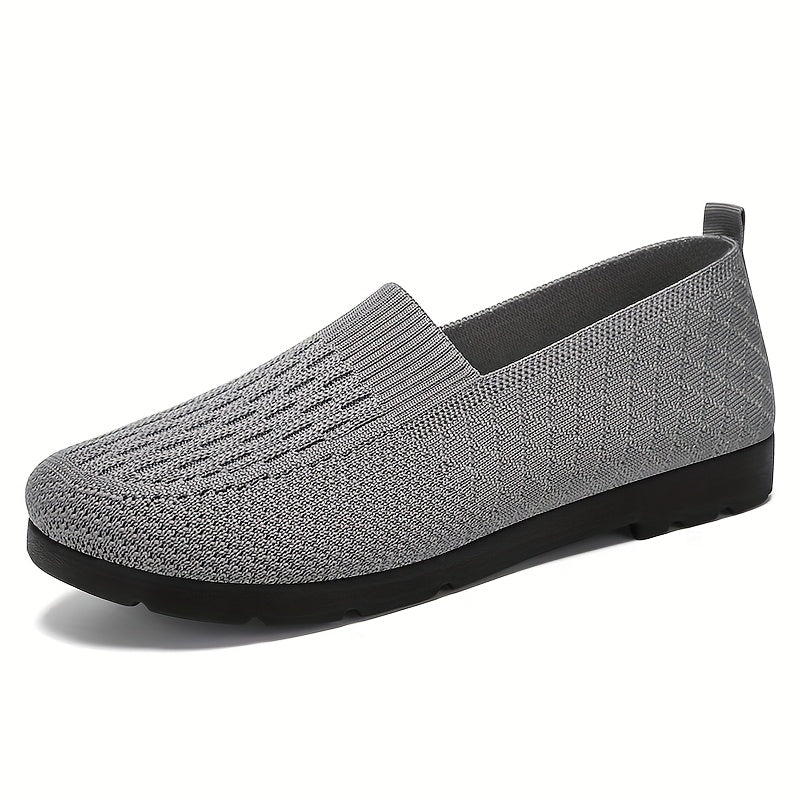 Leichte Slip-On Loafer für Damen – Atmungsaktives Strick-Obermaterial