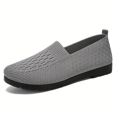 Leichte Slip-On Loafer für Damen – Atmungsaktives Strick-Obermaterial