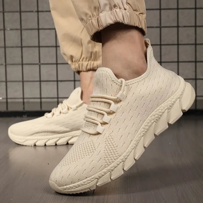 Atmungsaktive Woven Knit Sneakers für Herren – Bequeme Rutschfeste