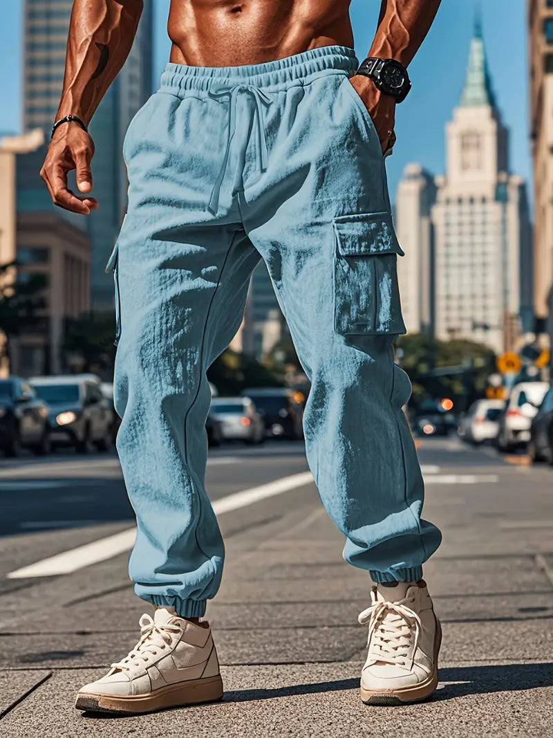 Herren Cargo-Hose aus Baumwolle – Atmungsaktiv, Bequem, mit Taschen