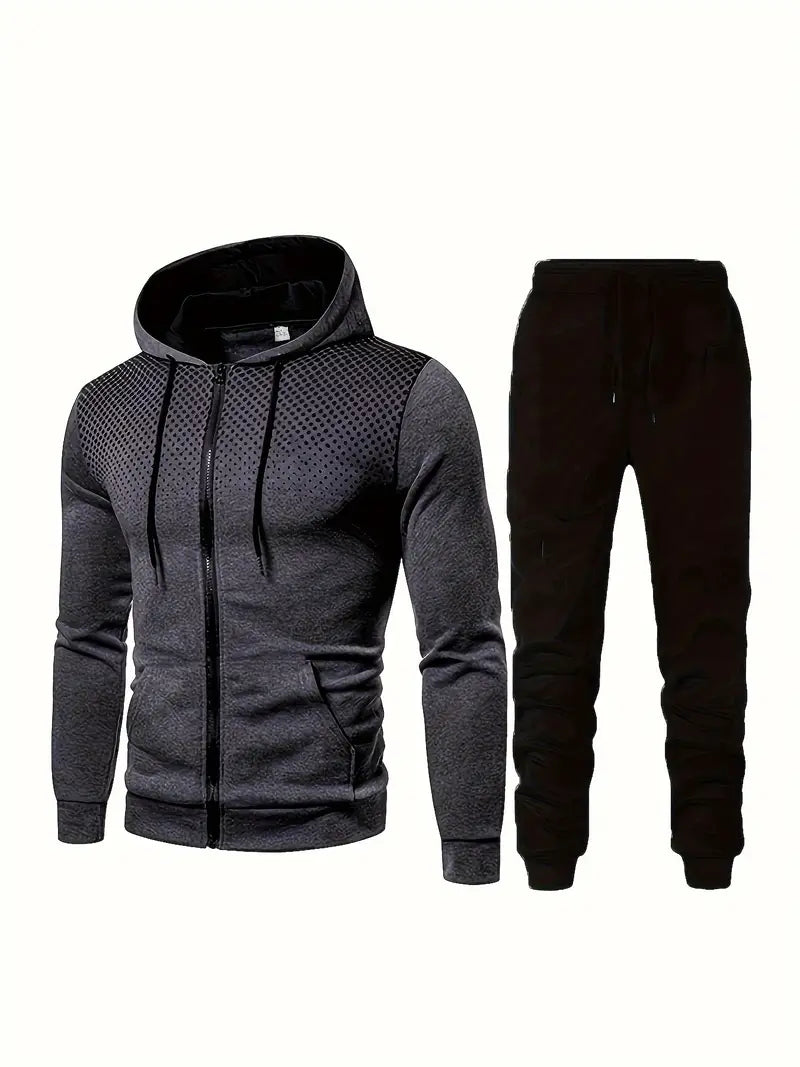 Philip - Sportliche Herren-Grafik-Jacke mit Kapuze und Jogginghose mit Kordelzug im Set