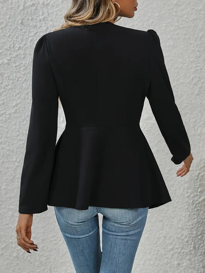 Elegant Damen Blazer mit Knopfverschluss, Gekerbter Kragen