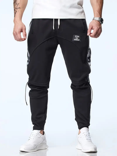 Jogginghose mit Kordelzug – Stretch Zipper Sporthose