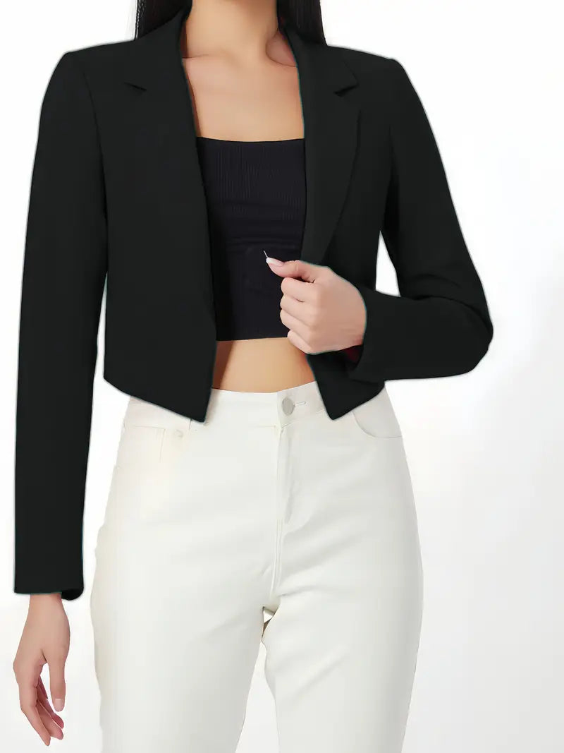 Elegant Damen Blazer, Formelle Einreiher Jacke aus Polyester