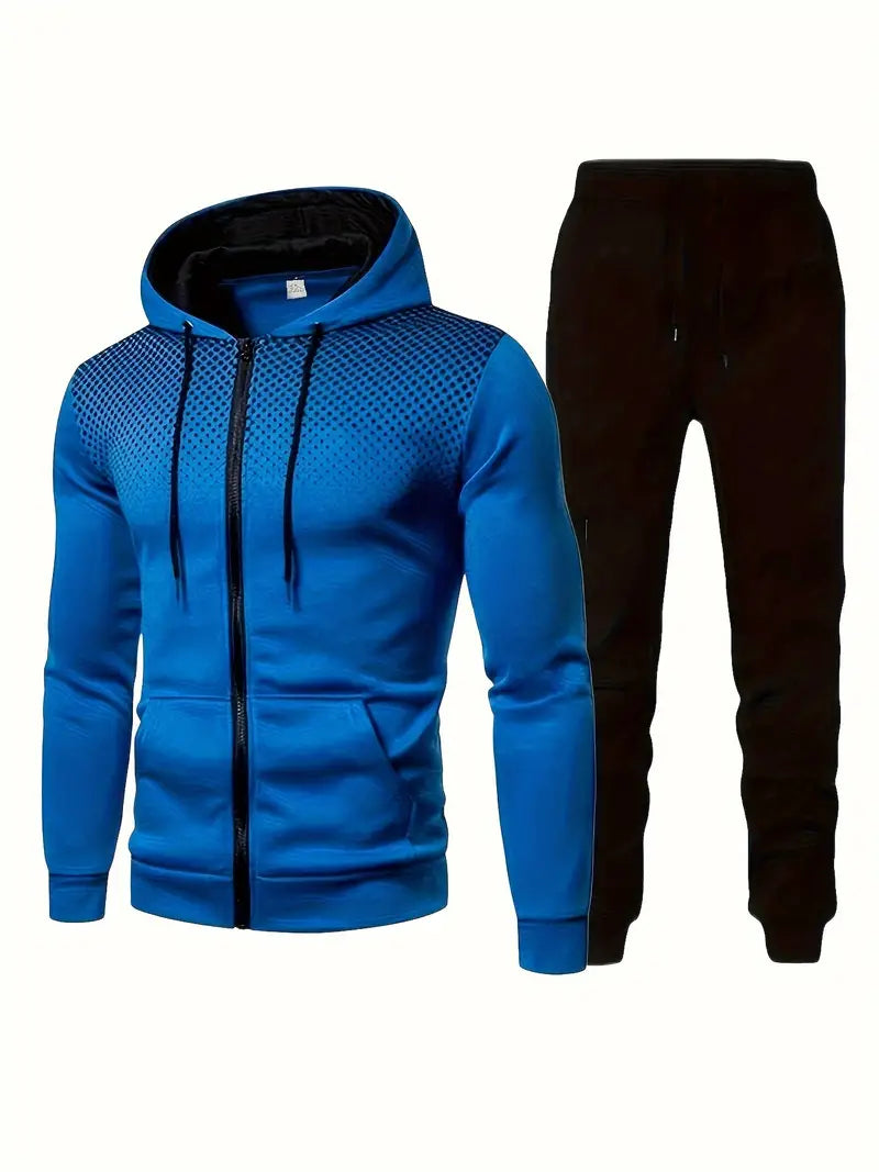 Philip - Sportliche Herren-Grafik-Jacke mit Kapuze und Jogginghose mit Kordelzug im Set