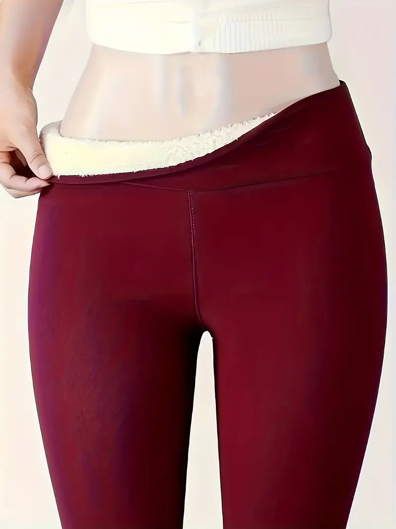 Vikky - Warme und kuschelige Sherpa-Leggings für Frauen