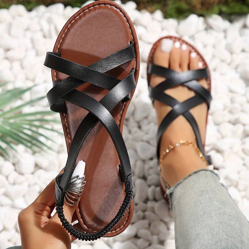 Aya - Damen Crisscross Band Sommer Sandalen