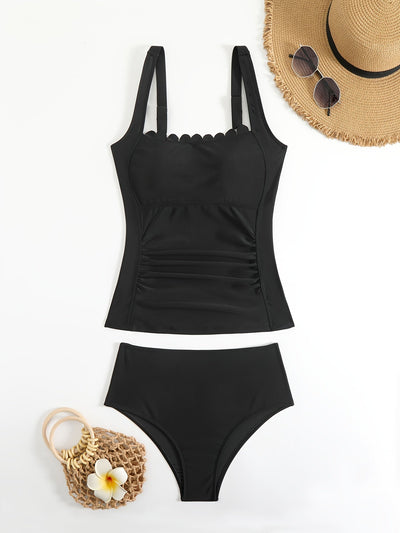 Zweiteiliges Tankini-Set – Dehnbar, Bequem & Stylisch für Strandurlaub, Süßer Badeanzug