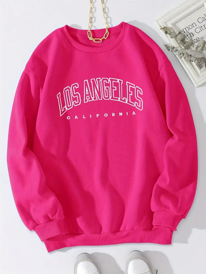 Sweatshirt mit Los Angeles-Uni-Aufdruck für den Herbst