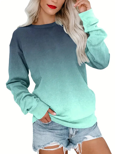 Mühelos stylischer Pullover mit Farbverlauf, gemütlich