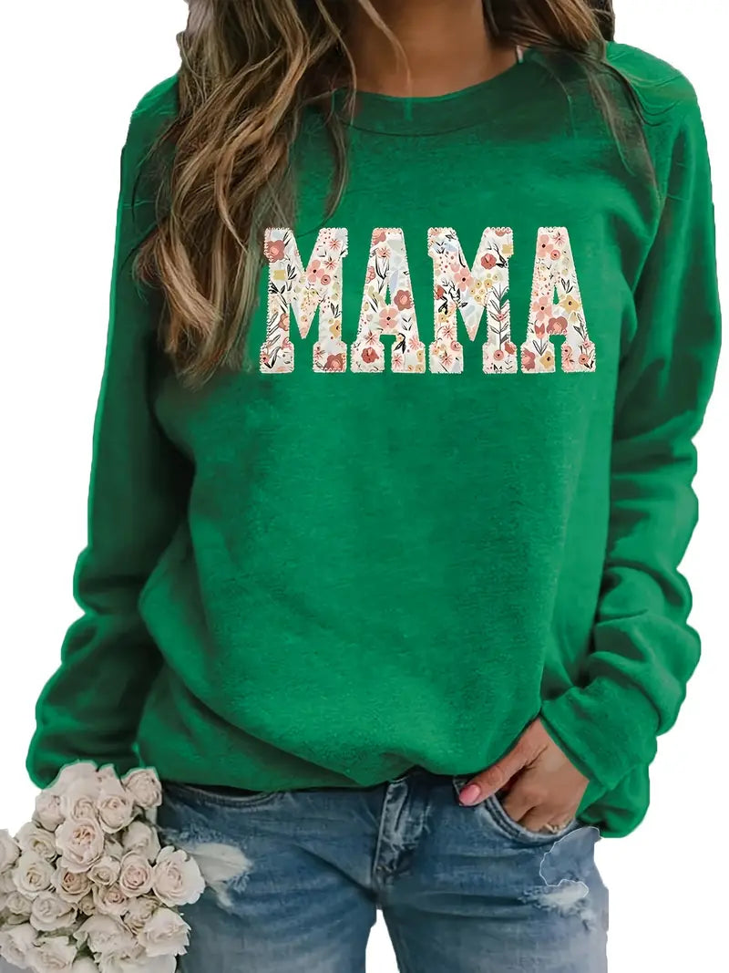 Blumen-Power-Sweatshirt mit entspannter Passform und Blumenmuster