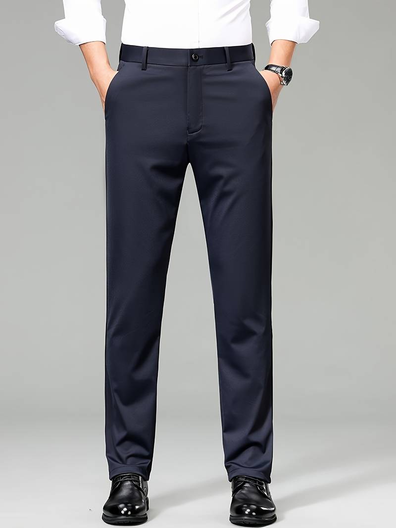 Herren Formal Solid Color Stretch Hosen für Business