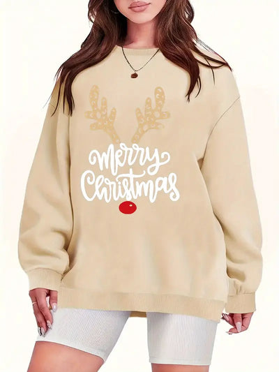 Kuscheliges Damen-Sweatshirt mit Weihnachtsmotiv - Niedlich & bequem Polyester