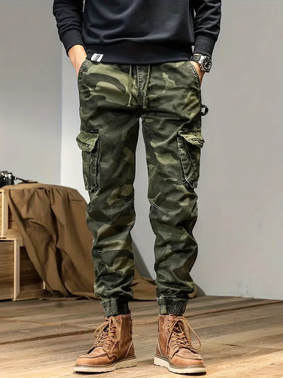 Herren Camouflage Winter-Cargo – Polyester-Baumwoll Jogginghose