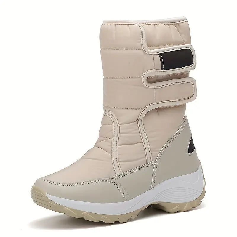 Schneestiefel Frauen Mid-Tube Warm und Wolle verdickt