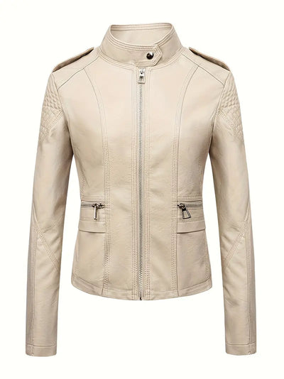 Damen SlimPU Lederjacke Damen Motorradbekleidung