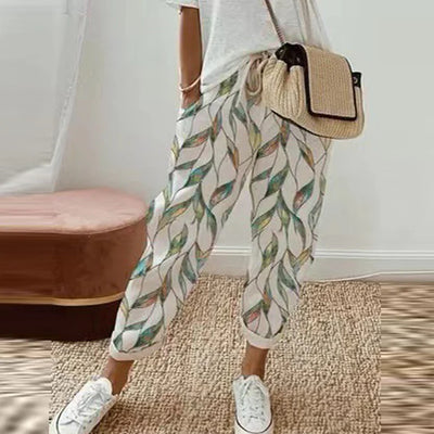 Coastal Breeze Hose mit weitem Bein aus Leinen