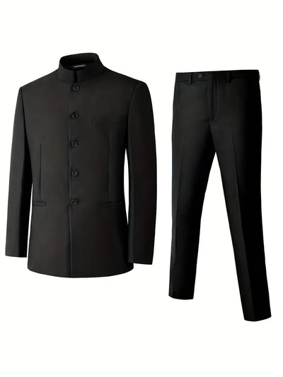 Zweireihiger Blazer und Hose