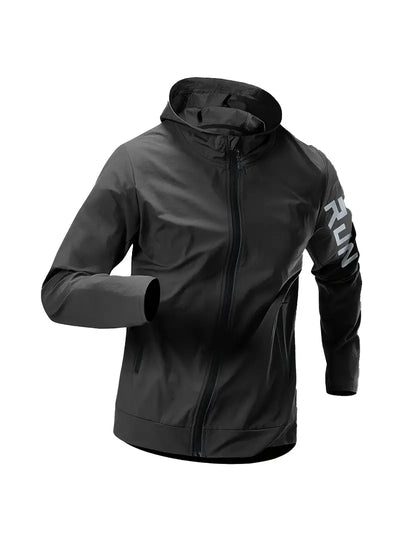 Herren-Sportjacke aus Polyamid-Elastan-Gemisch mit Stehkragen