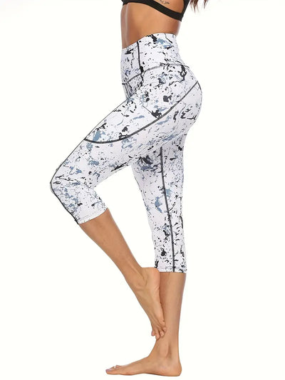 Capri-Leggings mit Tintendruck für Frauen