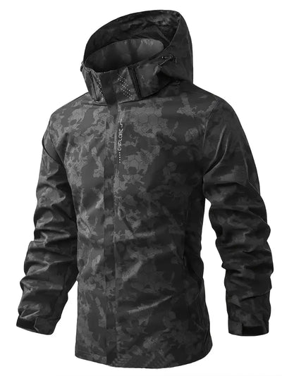 Herren Casual Camouflage Muster Print Kapuzenjacke