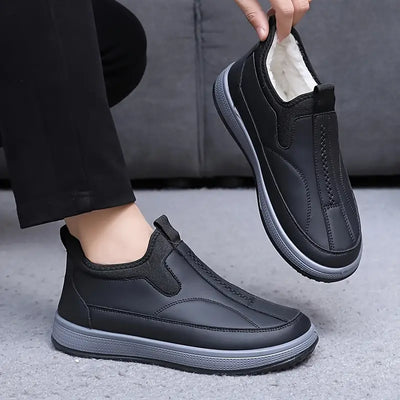 Herren Winter-Sneaker – Fleecegefüttert, Rutschfest, Slip-On, Kurzschaft