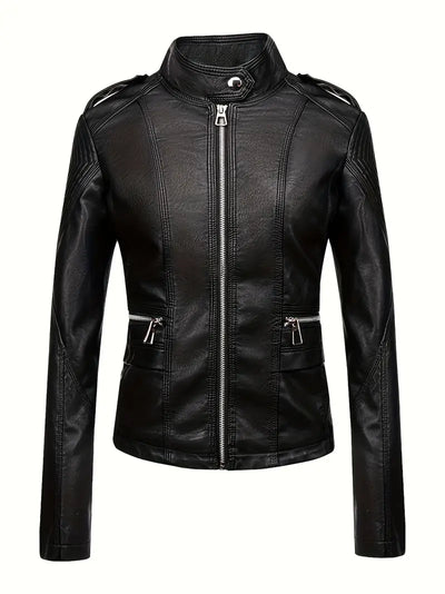 Damen SlimPU Lederjacke Damen Motorradbekleidung