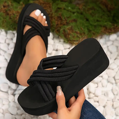 Summer Low Wedge Wedge Slides