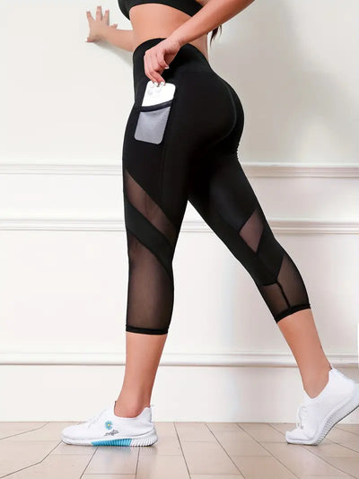 Atmungsaktive, schnell trocknende Sport-Capri-Leggings