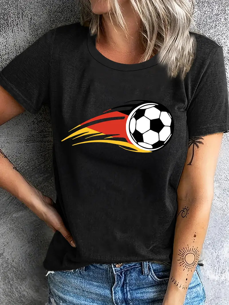 Deutschland Fußball Print-T-Shirt