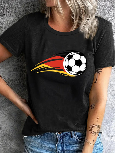 Deutschland Fußball Print-T-Shirt