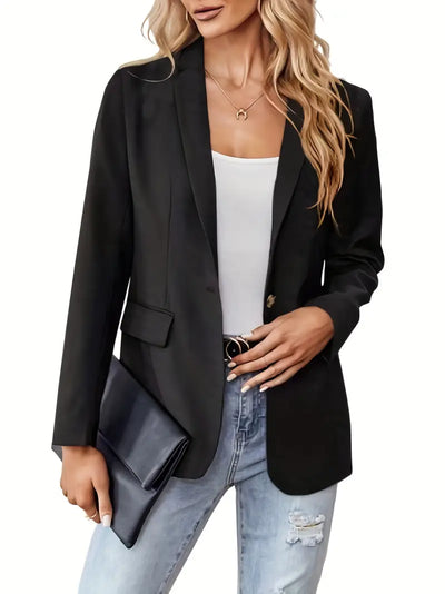 Blazer mit Revers und langen Ärmeln