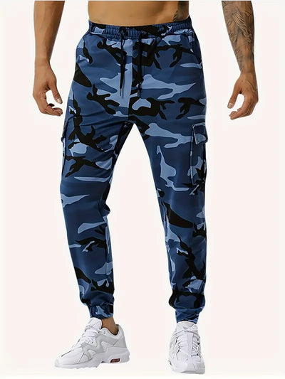 Herren Tactical Camo Cargo-Hose, Mehrere Taschen, Outdoor